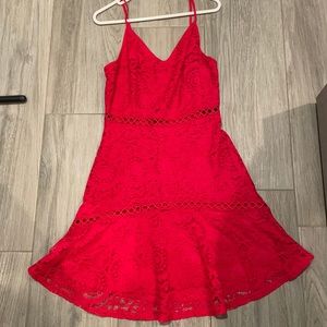 Francesca‘s Red Lace dress